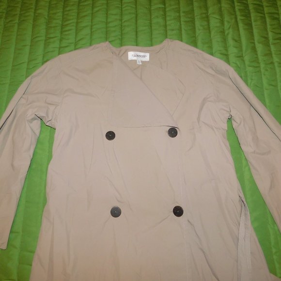 PROLOGUE Lightweight Simple Elegant Trench Coat M - Picture 3 of 7
